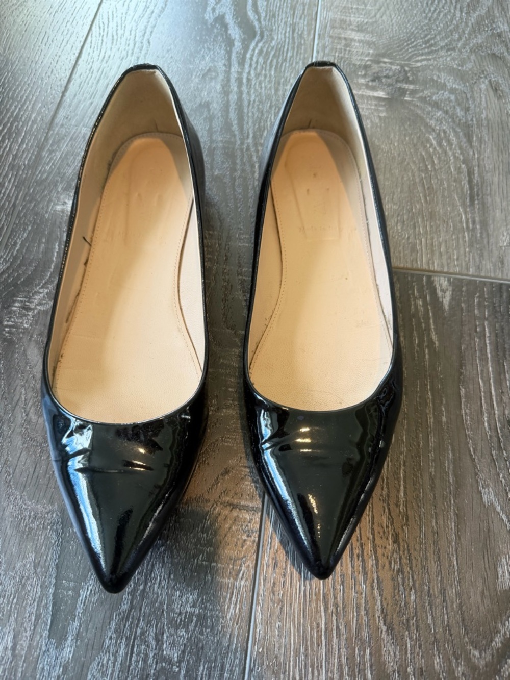 J. Crew Black Patent Ballet Flats